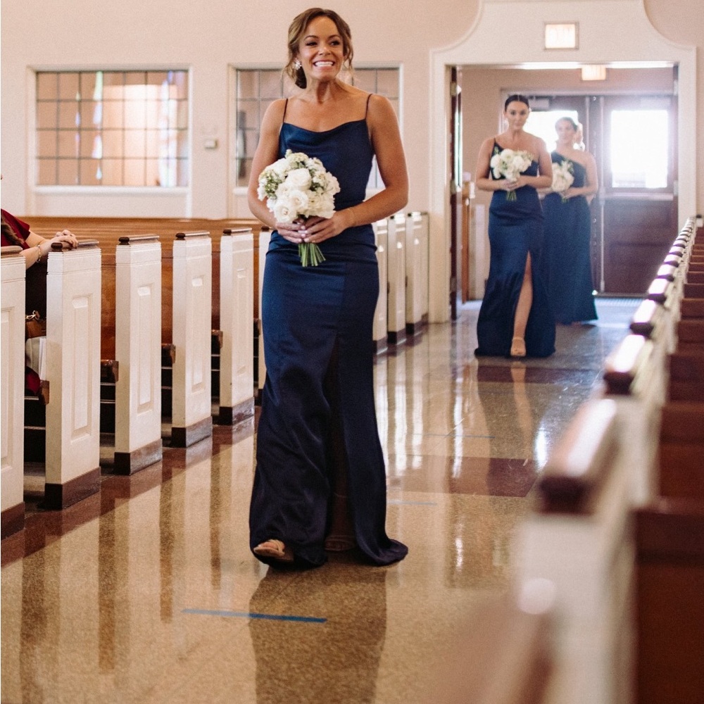 Amsale Navy Blue Dress